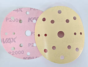 Полірувальні круги KOVAX YELLOW FILM d=152 мм/15 отв. (уп.-50 шт.), Р2000, Японія, фото 3