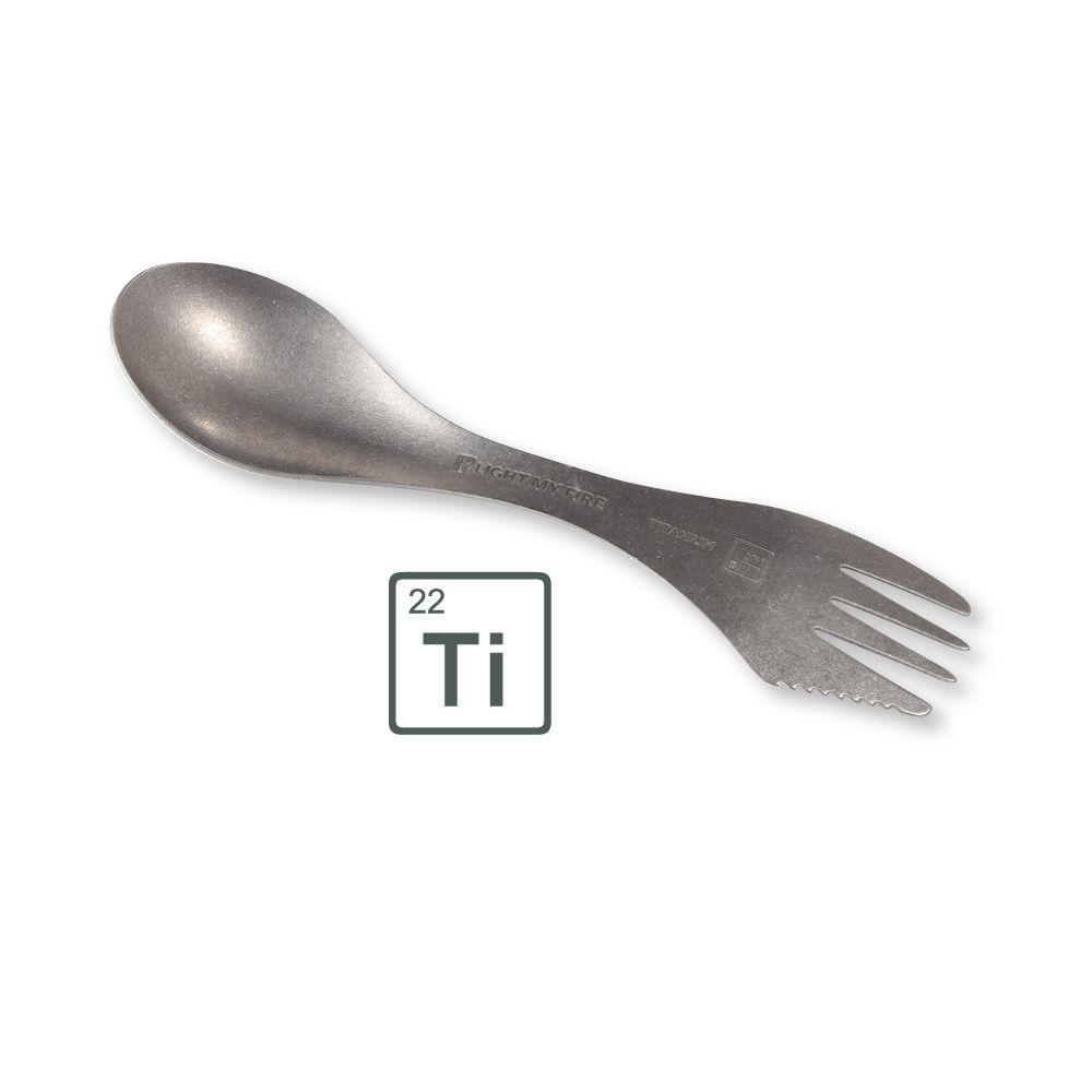 Ложка-виделка-ніж 17 см Spork Titanium Light My Fire, фото 1