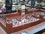 Огорожа на цвинтарі кована з різними візерунками на вибір / Біла, фото 4