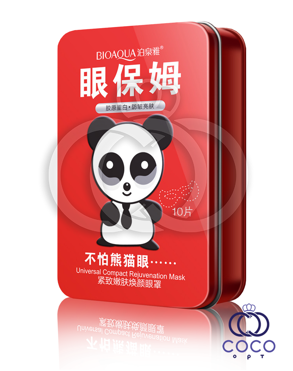 Омолоджувальна маска для шкіри навколо очей Bioaqua Universal Panda Compact Rejuvenation Eye Mask, 10x8г