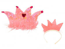 Обруч "Корона", рожевий 0900-254