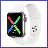 Умные часы Смарт часы Smart Watch T500 с сенсорным экраном и пульсометром голосовой вызов белые + подарок