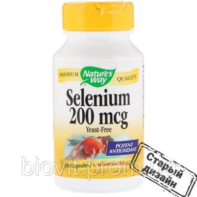 Селен (Selenium) 200 мкг 100 капсул, цена 485 грн — Prom.ua (ID#1281929796)