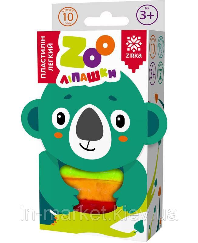 Пластилін легкий ZOOліпашки Коала (10 кольорових стіків по 6 г) Зірка