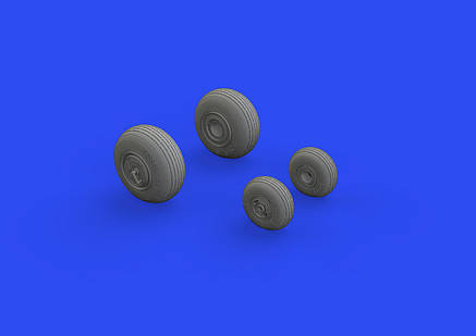 Колеса для моделі вертольота Мі-24Д в масштабі 1/48. EDUARD 648685, фото 2