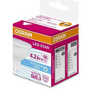 Лампа світлодіодна OSRAM STAR GU5.3 4.2-50W 4000K 220V MR16 4058075129092