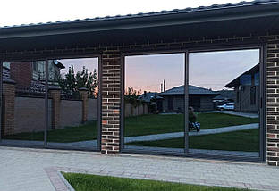 Розсувне скління альтанки з широкими стулками, фото 5