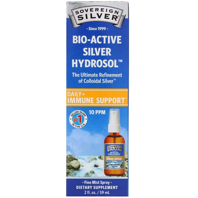 Колоїдне срібло Sovereign Silver Bio-Active Silver Hydrosol для імунітету в дрібнодисперсному аерозолі 59 мл