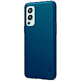Захисний чохол Nillkin для OnePlus Nord 2 5G (Super Frosted Shield) Blue Синій, фото 4