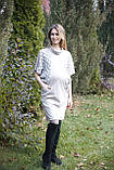 Трикотажне плаття для вагітних Pregnant Style "Трикутники" 46 сіре, фото 5