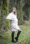 Трикотажне плаття для вагітних Pregnant Style "Трикутники" 46 сіре, фото 3