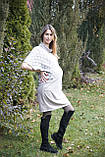 Трикотажне плаття для вагітних Pregnant Style "Трикутники" 46 сіре, фото 4