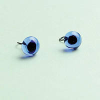 Стеклянные глазки для игрушек, Голубые, диаметр 6 мм, Чехия. Чарівна Мить