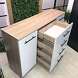 Комод Standart 4+2 Дуб Сонома + Білий на телескопах, фото 7