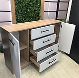 Комод Standart 4+2 Дуб Сонома + Білий на телескопах, фото 4