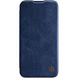 Захисний чохол-книжка Nillkin для iPhone 13 Pro (Qin Pro Leather Case) Blue з захистом камери, фото 3