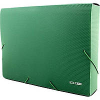 Папка-бокс Economix E31405-04 А4 60мм пластиковая на резинке зеленая