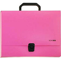 Портфель на застежке Economix E31607-09 А4 пластиковый розовый