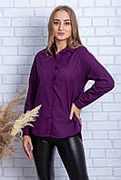 Стильная женская рубашка Mixray фиолетовая 38