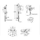 Набір змішувачів 3 в 1 для ванни і умивальника + душова стійка Qtap Set CRM 35-111, фото 7