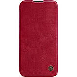 Захисний чохол-книжка Nillkin для iPhone 13 (Qin Pro Leather Case) Red з захистом камери, фото 3