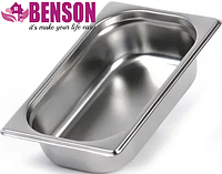 Емкость гастрономическая с крышкой Benson BN-1064 из нержавеющей стали (33*27*10 см) | гастроемкость Бенсон