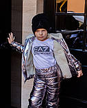 Дитячий зимовий костюм POPIT куртка + штани плащівка синтепон 250 підкладка хутро баранчик розмір: від 104 до 134, фото 2