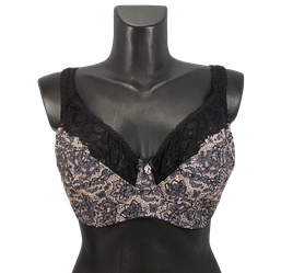 Бюстгальтер Lanny mode 11693 90F чорний з рожевим