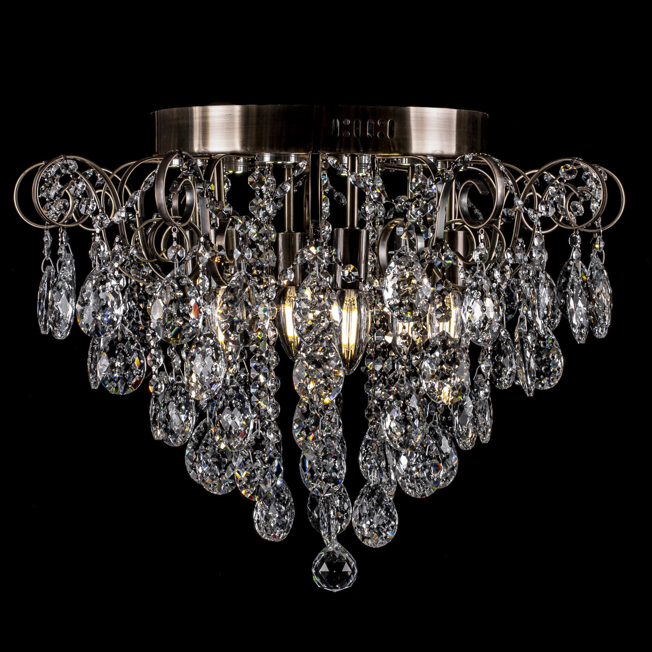 Люстра кришталева Q2074/6+6LED(CR)