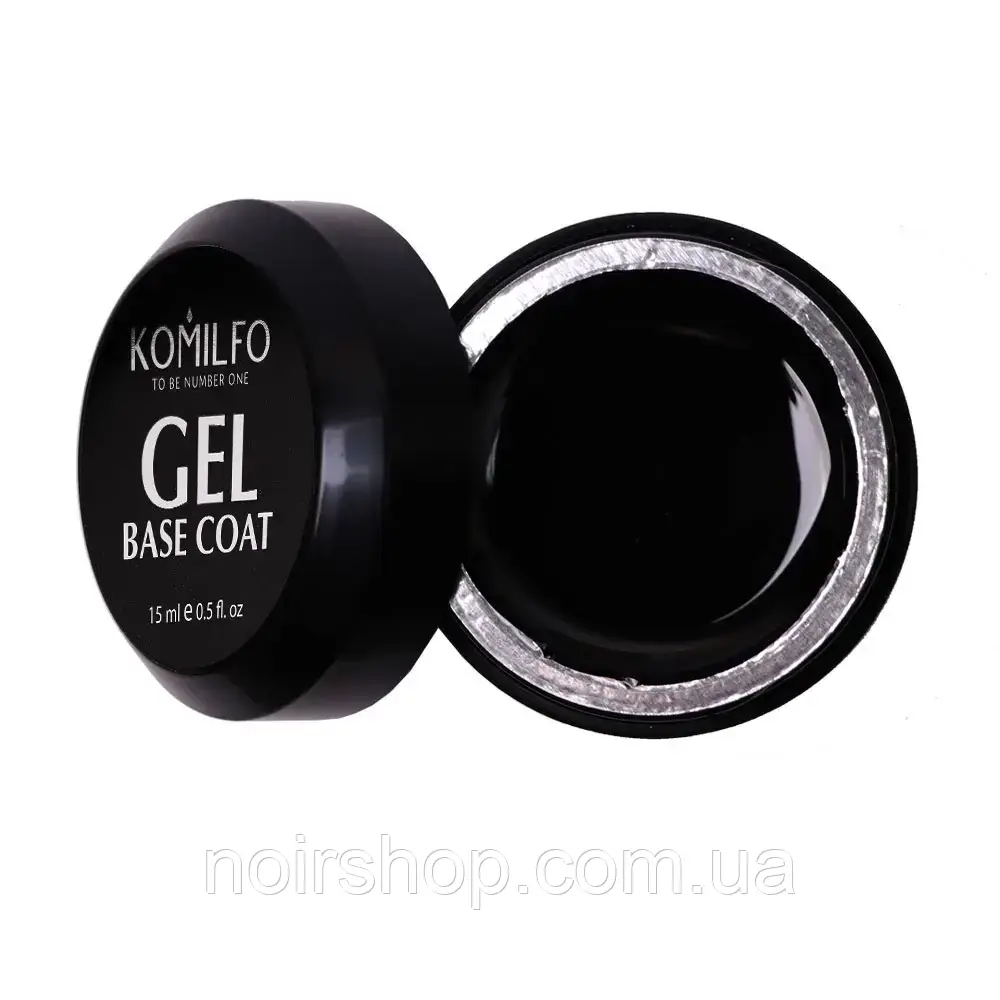Гель-база Komilfo Gel Base Coat — основа-коректор для гель-лаку без пензлика, 15 мл