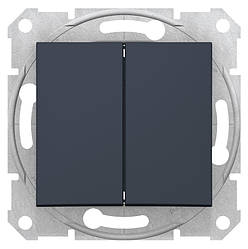 Sedna вимикач 2-клавішний графіт Schneider Electric, SDN0300170