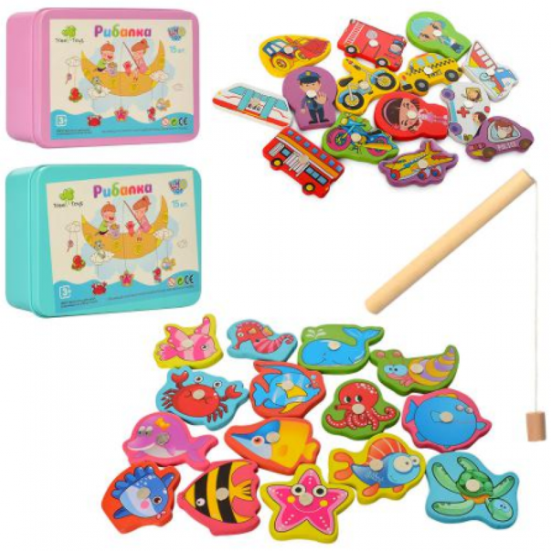 Дерев'яна іграшка рибалка Fun Toys MD 0950-57, фото 1