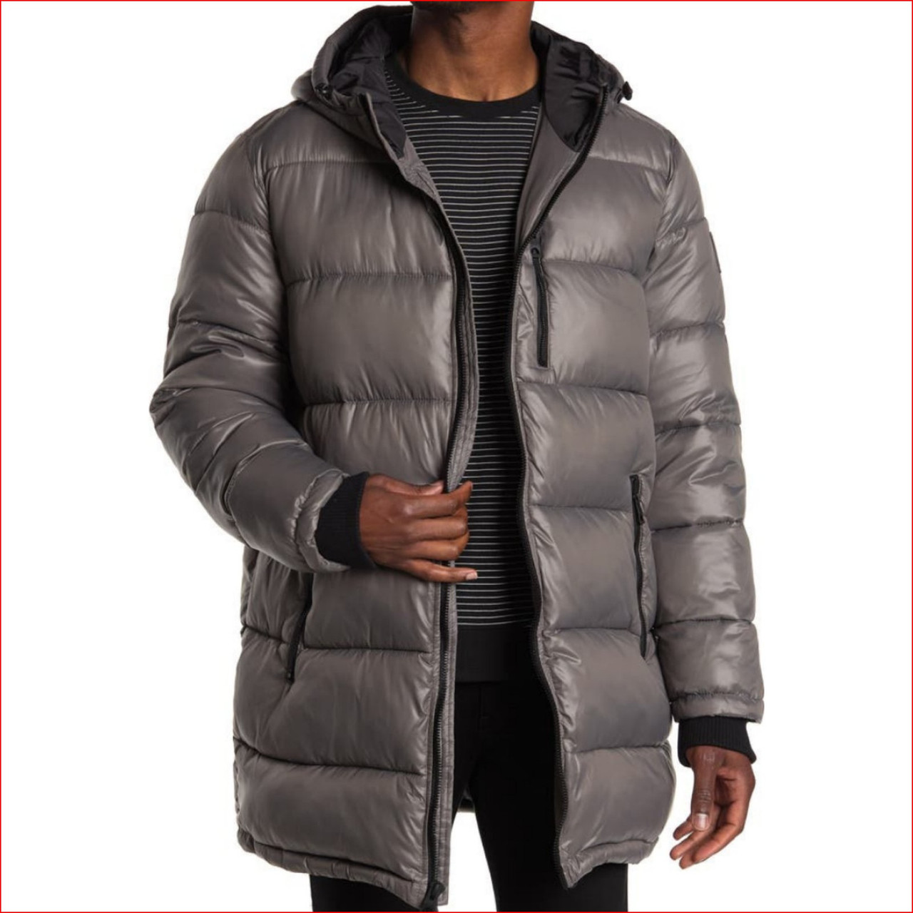 Чоловіча куртка GUESS Hooded Long Puffer Jacket ОРИГІНАЛ (розмір S), сіра