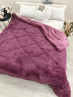 Одеяло травка с густым мехом высокого качества Цвет Фрез 200*230 см
