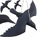 Ворон (макет) для відлякування птахів з крилами 80*44*10 см 300г, фото 2