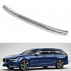 Захисна накладка на задній бампер дляVolvo V90 / V90 Cross Country 2016-2020, lift 2021+ /нерж.сталь/