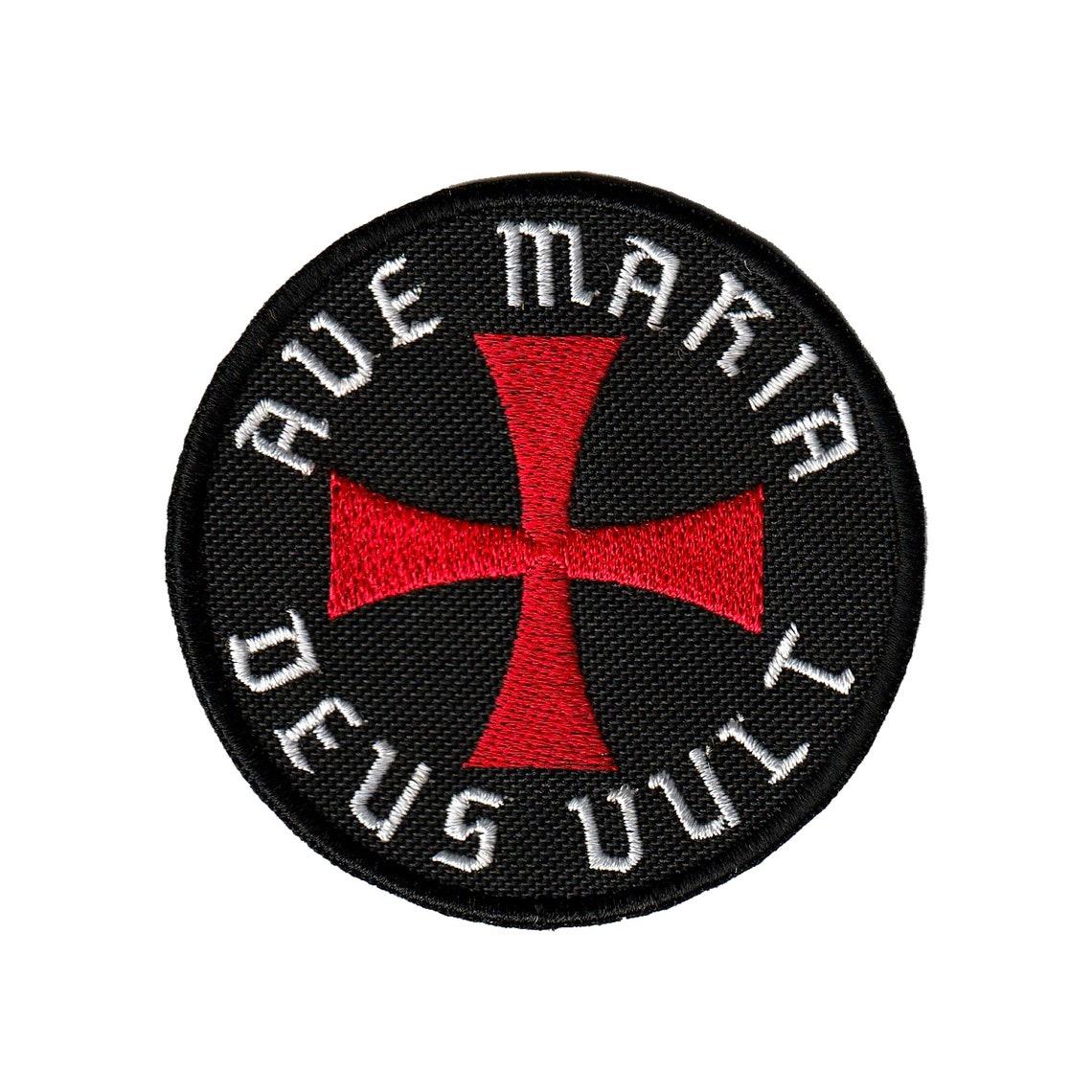 Текстильний патч на липучці Ave Maria Deus Vult