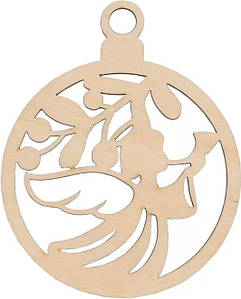 Набір заготовок на підставці для декорування ялинкові іграшки Rosa Новорічна куля-8 5 шт 7,5х9,5 см