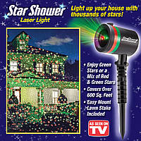 Потужний Лазерний проектор STAR SHOWER Laser Light, святкове освітлення, гірлянда на будинок 3mW,PS