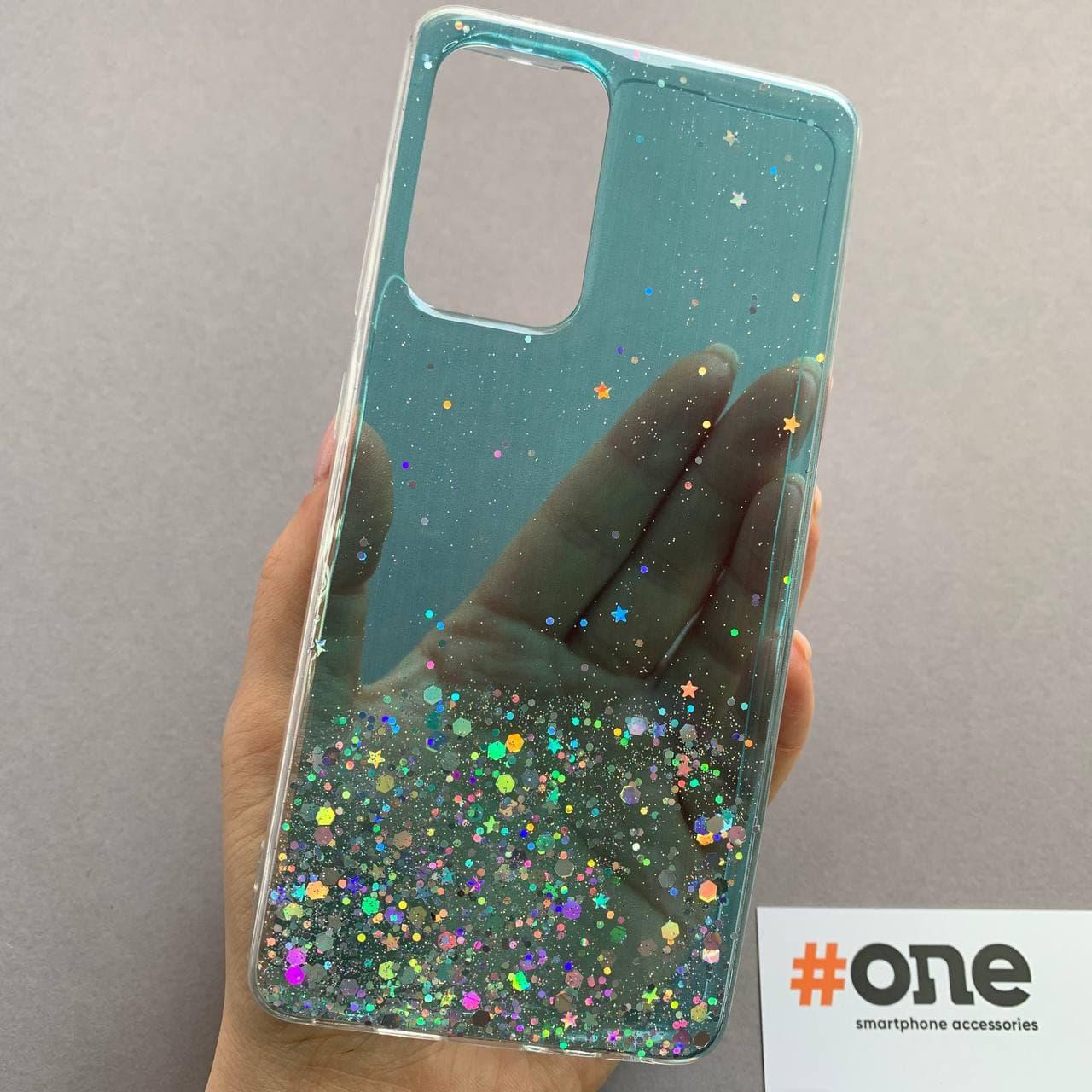 Чохол для Samsung Galaxy A52s накладка блискуча чохол на телефон самсунг а52с бірюзовий
