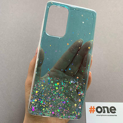 Чохол для Samsung Galaxy A52s накладка блискуча чохол на телефон самсунг а52с бірюзовий, фото 1