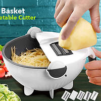 9 в 1 Мультислайсер WET BASKET VEGETABLE CUTTER, Многофункциональная вращающаяся овощерезка