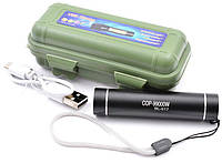 Яркий миниатюрный фонарик BL 517 Зарядка через USB провод Вес: 33 г