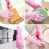 Перчатка силиконовые для мойки посуды Gloves for washing