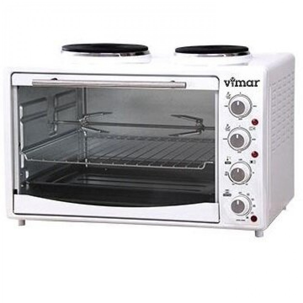 Духовка електрична Vimar VEO-4219W на 2 конфорки з конвекцією грилем і підсвіткою