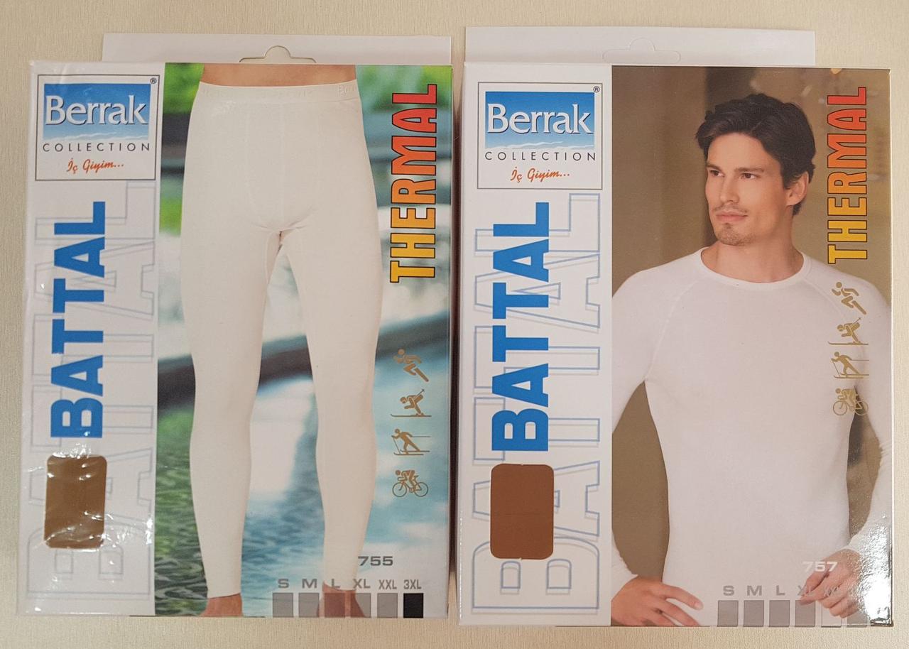Термокофта лонгслив BERRAK микрофлис XXL,XXXL арт.588-1, Чорний, XXXL