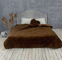Меховое одеяло травка с густым длинным ворсом высокого качества Цвет Бурый 200*230 см