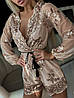 Женский нарядный комбинезон ромпер из сетки с пайеткой и длинным рукавом (р.S-M) 91ks2145