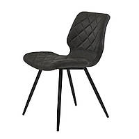 Обеденный стул Concepto Diamond графит оил (обивка - рогожка, металлические ножки)