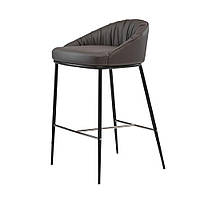 Полубарный стул Concepto Sheldon серый графит (обивка - экокожа, металлические ножки)